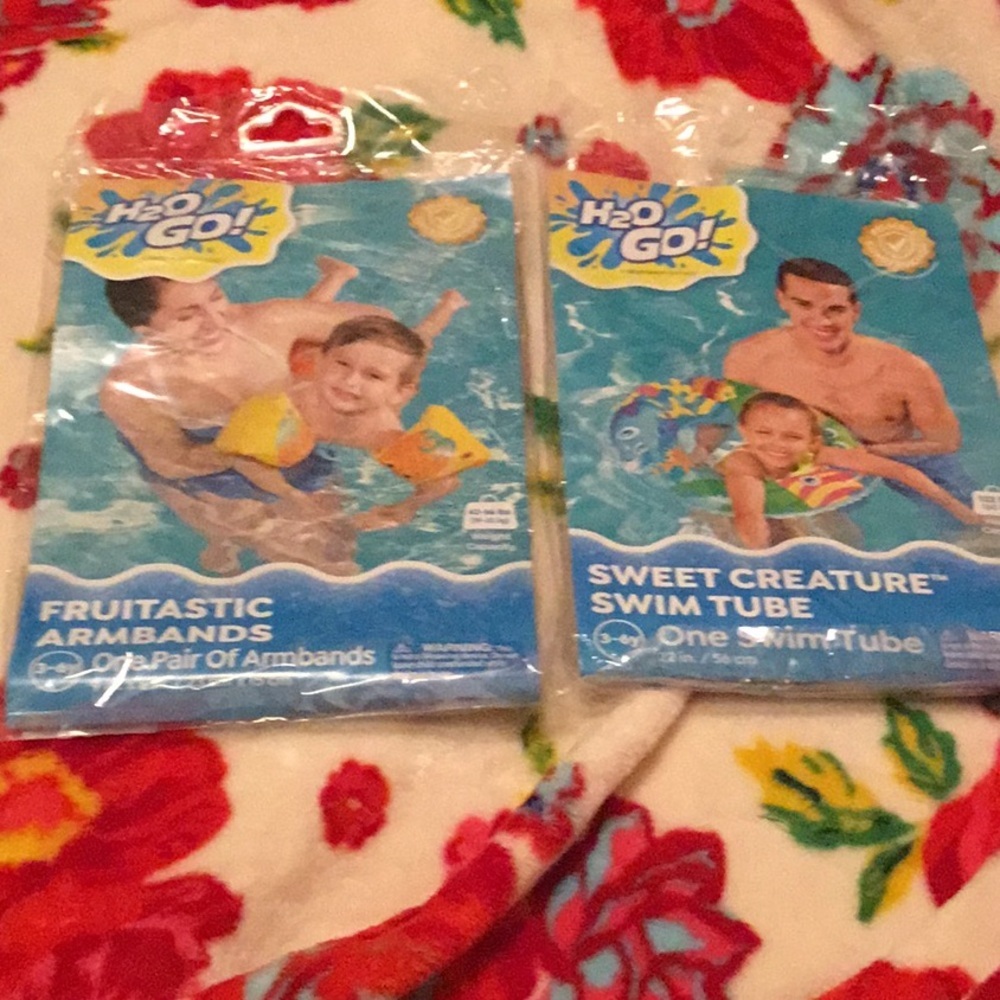Bestway H2O GO! Kids Inflatable Armbands  and swim tube bundle new